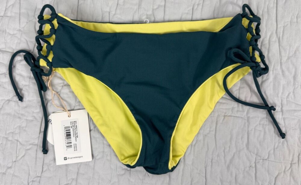 Carve Designs Reversible Adjustable Bikini Swim Bottom, Small, New!, Retail $68